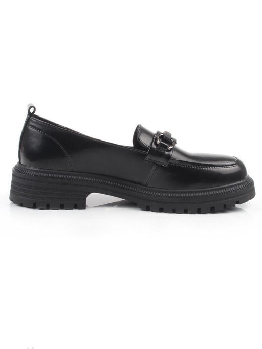 03-PDEB91-3 BLACK Лоферы женские (натуральная кожа)