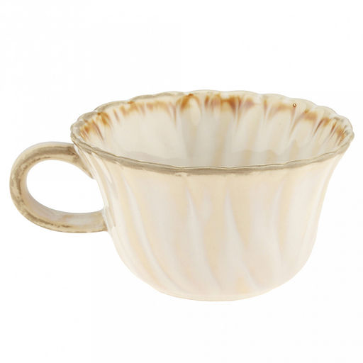 "Янтарь" Чашка фарфоровая 300мл, д11,2см, h6,5см, с блюдцем д15,5см, h2,4см, глянцевая глазурь, фигурная, с деколью, отводка (Китай)
