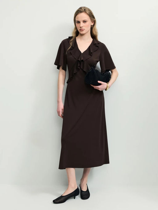 Платье миди с рюшами / Zarina