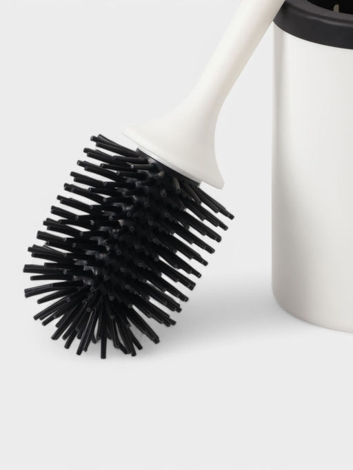 Ёршик для туалета с подставкой, гибкий, белый