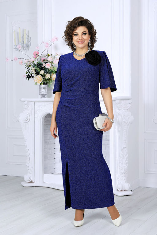 Платье Ninele 7481 васильковый  фото 6