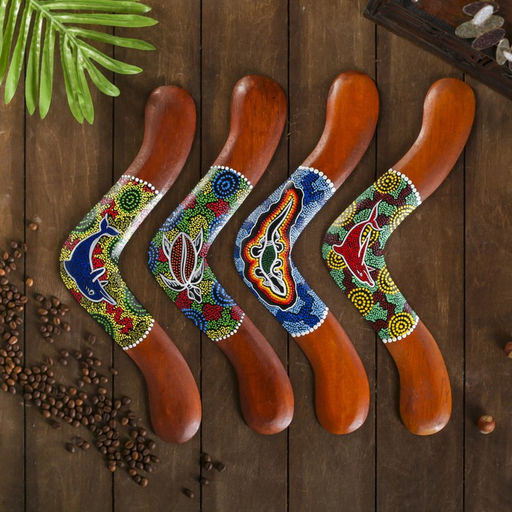 Сувенир Бумеранг с точечной росписью коричневый 40х7х1 см МИКС - Simaland фото 7