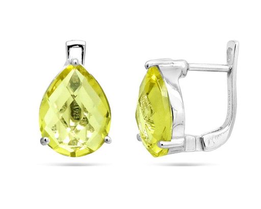 Серьги из серебра лимонный топаз, Джеймс