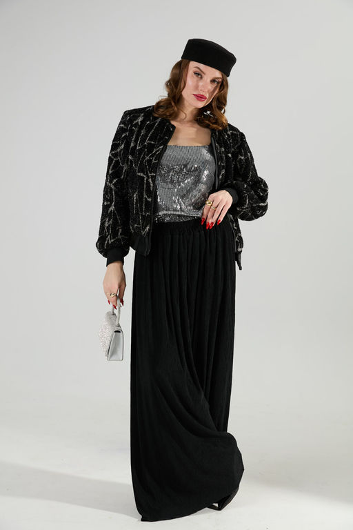 Бомбер NIKVA н435-2 чёрная геометрия  фото 8