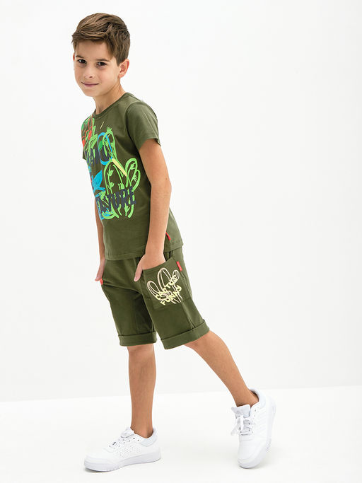Шорты для мальчика цвета хаки - Kogankids фото 3