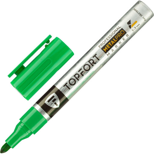 Маркер для металла Topfort MetalPro 1-3 мм зеленый