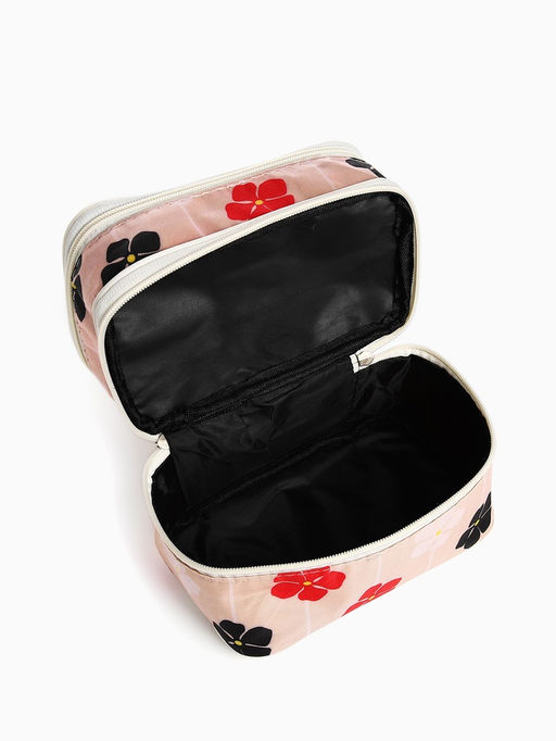 Косметичка - органайзер на молнии, с отделами, с рисунком, бежевая - Simaland фото 4