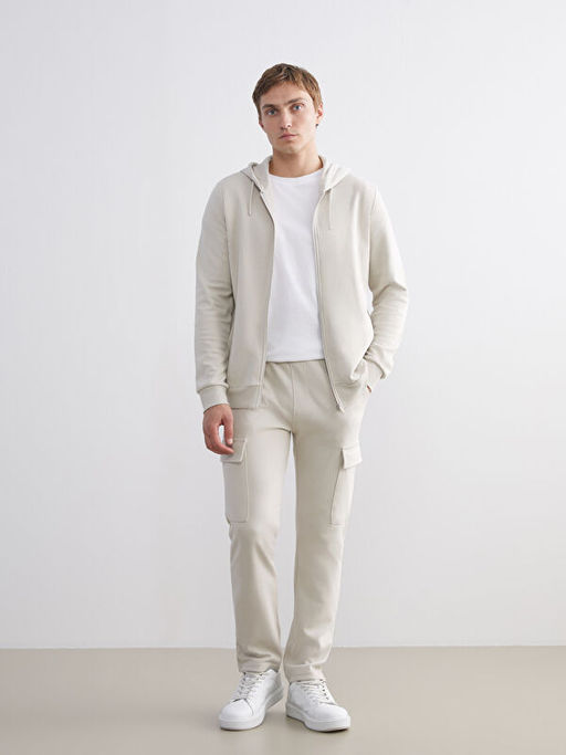 Kap??onlu Erkek Fermuarl? Sweatshirt