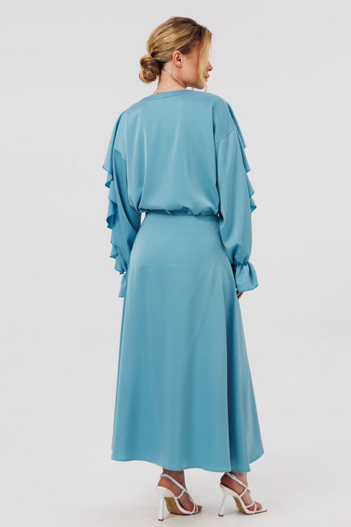 Блуза AmberA 1123 голубой  фото 2