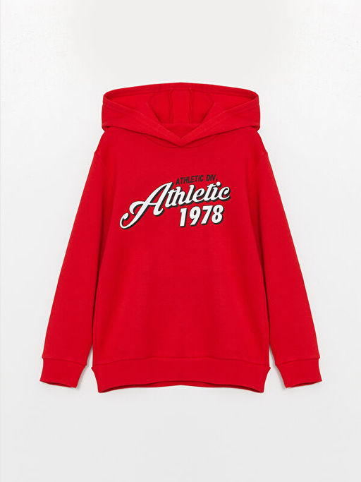 Bask?l? Erkek ?ocuk Hoodie