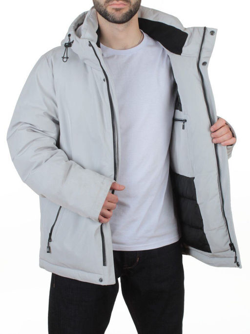 D6313 LT. GRAY Куртка мужская зимняя (200 гр. холлофайбер)