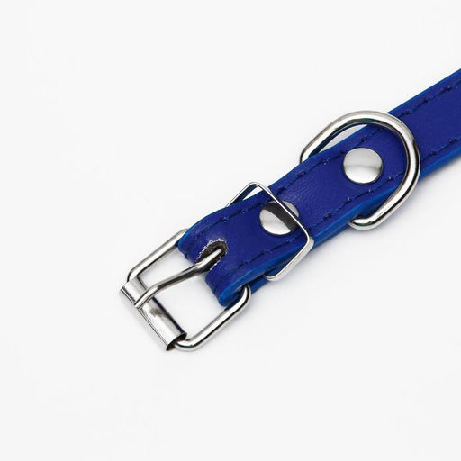 Ошейник Бантики и стразы,38 х 1,5 см, ОШ 27-33, синий - Пижон фото 4