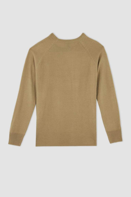 Свитер Relax Fit с круглым вырезом - Defacto фото 9