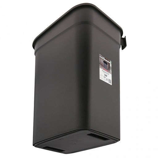 Ведро для мусора с воронкообразной крышкой пластмассовое SMART BIN PRO 50л, с креплением для мусорных пакетов, черный Econova (Россия) - Домашняя мода фото 7