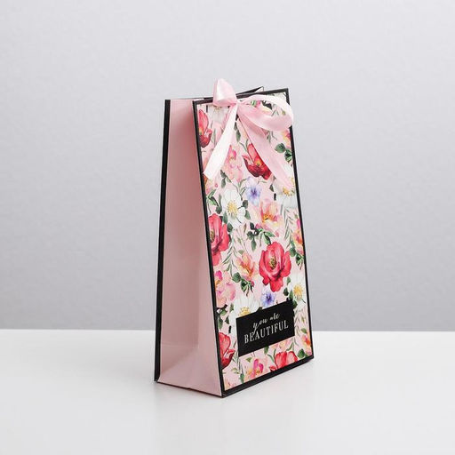 Пакет подарочный с лентой You are beautiful, 13 23 7 см - Дарите счастье фото 2
