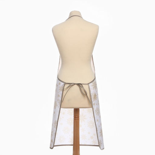 Фартук Доляна Снежинки золотые 70*80 см, 100% п/э  фото 6