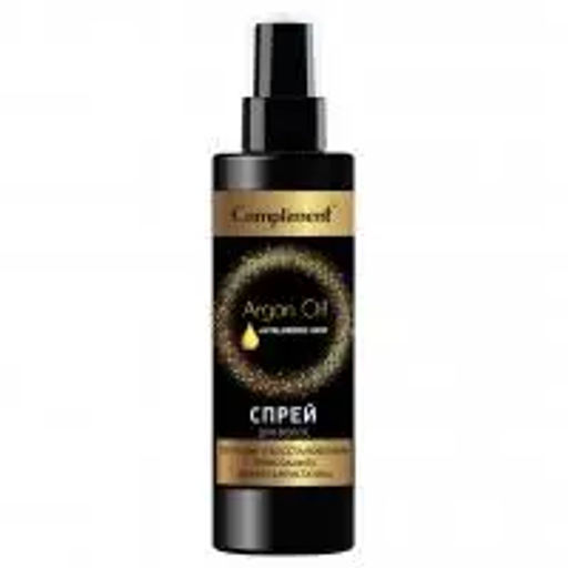 "Compliment" ARGAN OIL+Hyaluronic Acid Спрей д/волос питание и восстановление.(200мл).12 /917193/