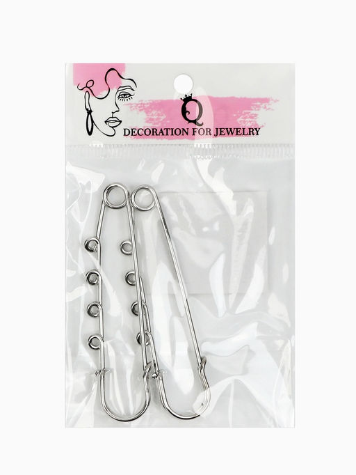 Булавка для подвесок PO-065 №03, (набор 2 шт.) 70?20?7 мм, серебра