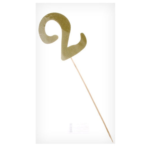 Цена за 7 шт. Топпер в торт 2, цвет золото