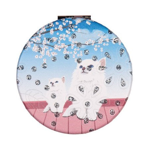 Зеркало карманное 7 см / GT358 /уп 50/300/ кожзам стразы - Галеонтрейд фото 8