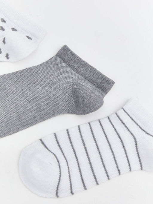 Desenli Kad?n Patik ?orap 3l?