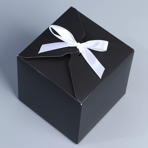 Цена за 2 шт. Коробка подарочная складная, упаковка, «Чёрный», 12×12×12 см