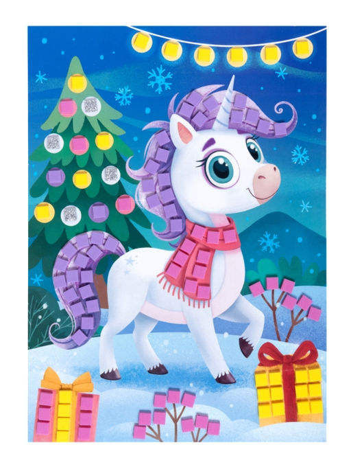 Набор для творчества. Аппликация "Лошадка" (4 цвета,200 элементов) европодвес