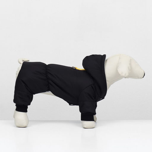 Комбинезон для животных, зимний на флисе, 3XL(ДС 36-38 см, ОГ 48-52 см, ОШ 36 см), чёрный - Simaland фото 2