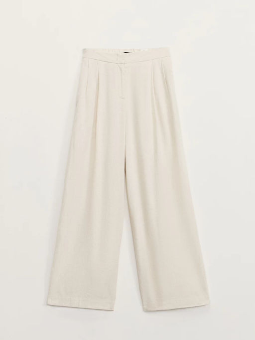 Брюки палаццо из вискозы и льна / Zarina  фото 6