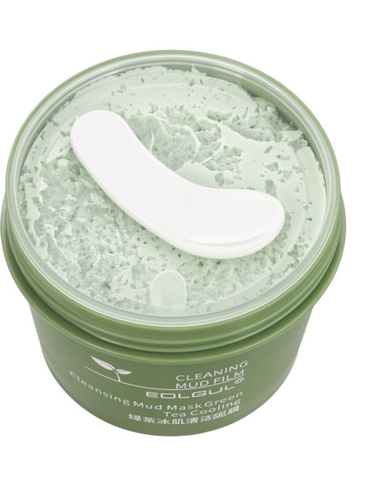 Маска для лица грязевая, очищающая, с зеленым чаем, 120 г