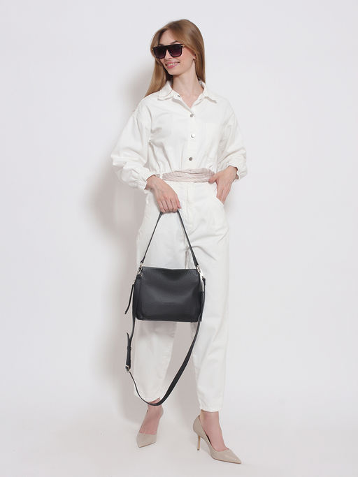 Женская кожаная сумка Richet 3159LN 376 Черный