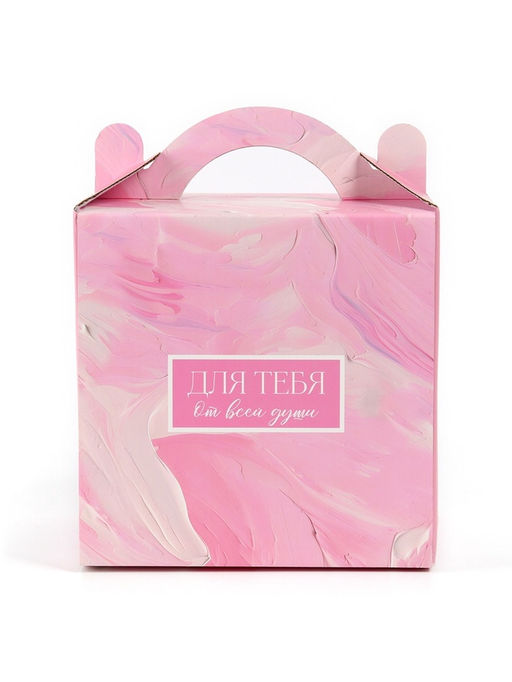 Цена за 5 шт. Коробка кондитерская с окном, сундук, Нежные краски, 20 х 20 х 20 см - Дарите счастье фото 4