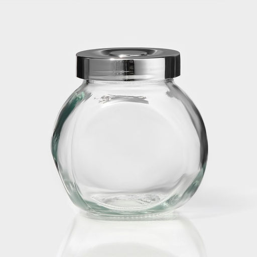 Банки для сыпучих Доляна Блеск, 200 мл, с пластмассовой крышкой, набор 4 шт., стекло, прозрачные - Simaland фото 4