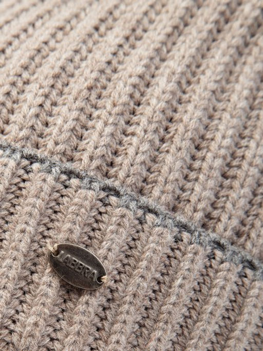 Шапка муж. шерсть+акр LB-A53125 taupe/d.grey - Labbra фото 4