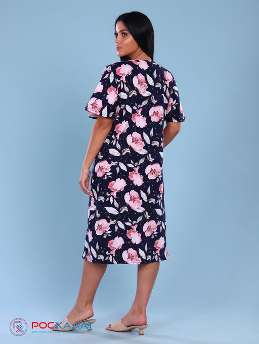 Трикотажный халат на молнии маки КМ-17 (3)