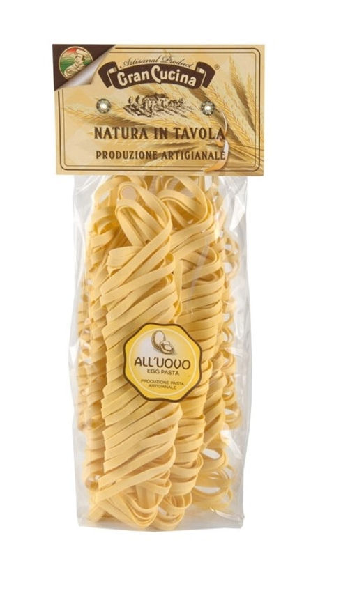 МАКАРОННЫЕ ИЗДЕЛИЯ ИЗ ТВЕРДЫХ СОРТОВ ПШЕНИЦЫ ЯИЧНОЕ ТАЛЬЯТЕЛЛЕ GRAN CUCINA 250г