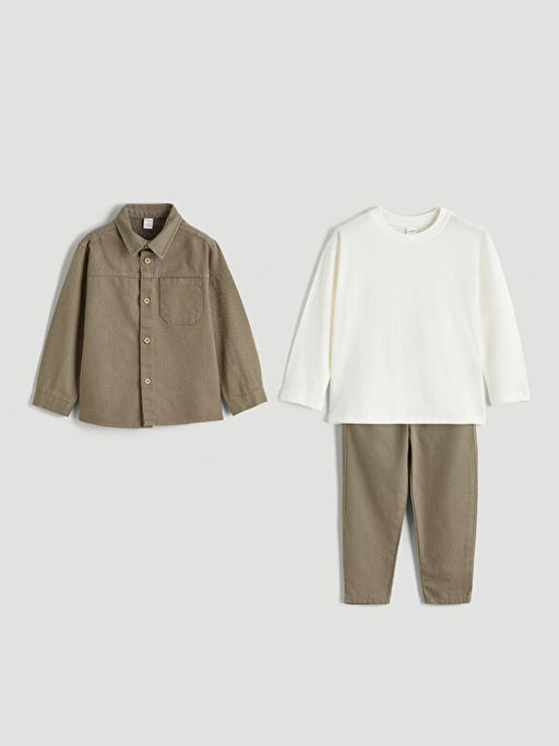 Erkek ?ocuk G?mlek Ti??rt ve Pantolon