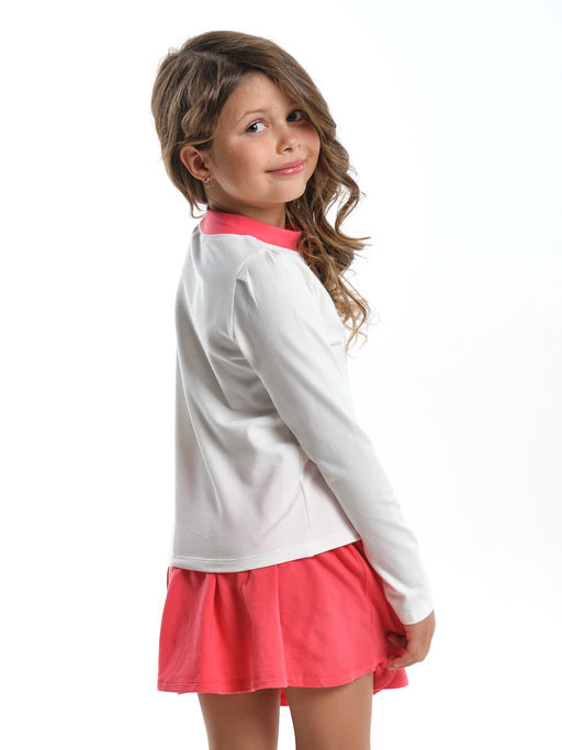 Лонгслив для девочки UD 4175 касар/коралловый - Mini maxi фото 4