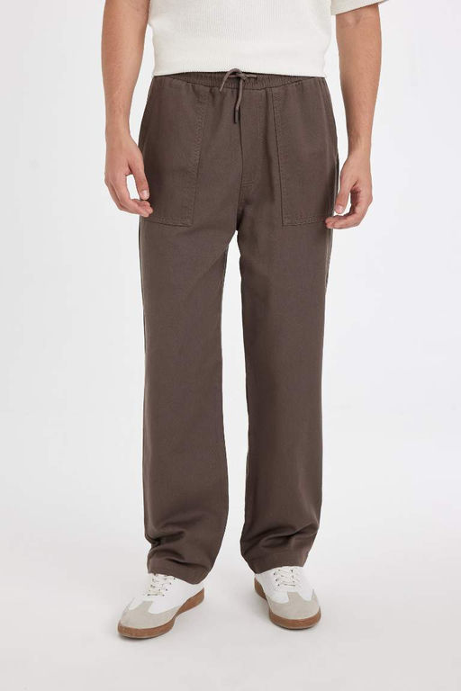 Широкие прямые брюки из габардина - Defacto фото 5