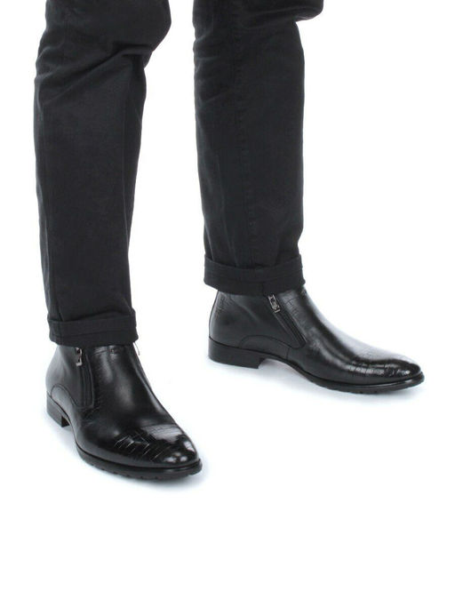 01-H9001-B76-SW3 BLACK Ботинки демисезонные мужские (натуральная кожа) - Фабричный китай фото 2