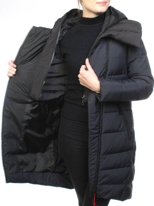 16010 NT. BLUE Пальто женское зимнее (200 гр. холлофайбер)