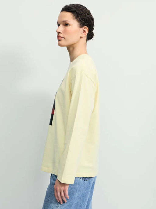 Прямой лонгслив с принтом / Zarina фото 5