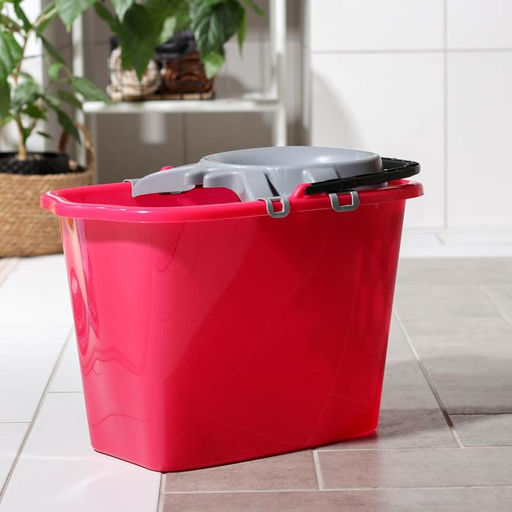 Ведро прямоугольное МОП, 15 л, со сливом и отжимом, МИКС