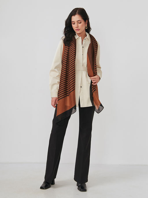 Большой, мягкий, тонкий и очень нежный двусторонний палантин - Tantino фото 3