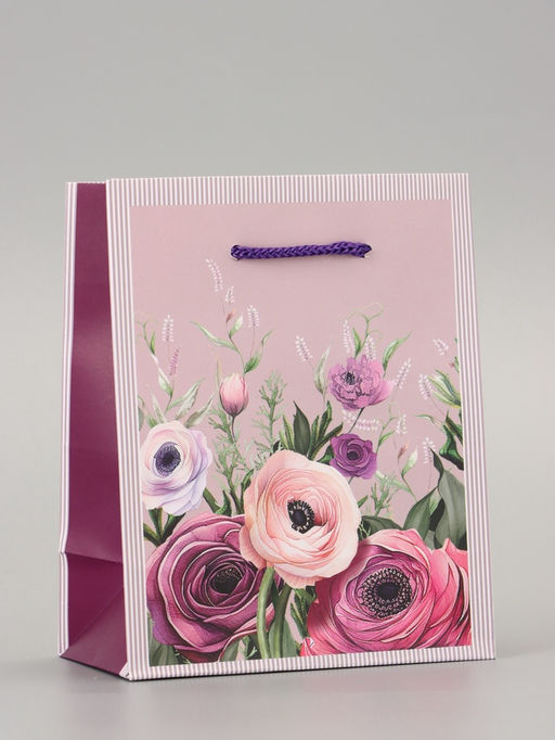 Цена за 4 шт. Пакет подарочный ламинированный «Мгновение» 11.5×14.5×6.5 см