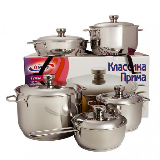 Набор посуды 10-ти пред с прут.руч.жел.кр. арт.1с895 Аша