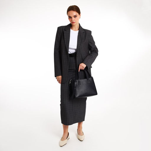 Сумка женская TEXTURA, тоут, средний размер, цвет синий  фото 8