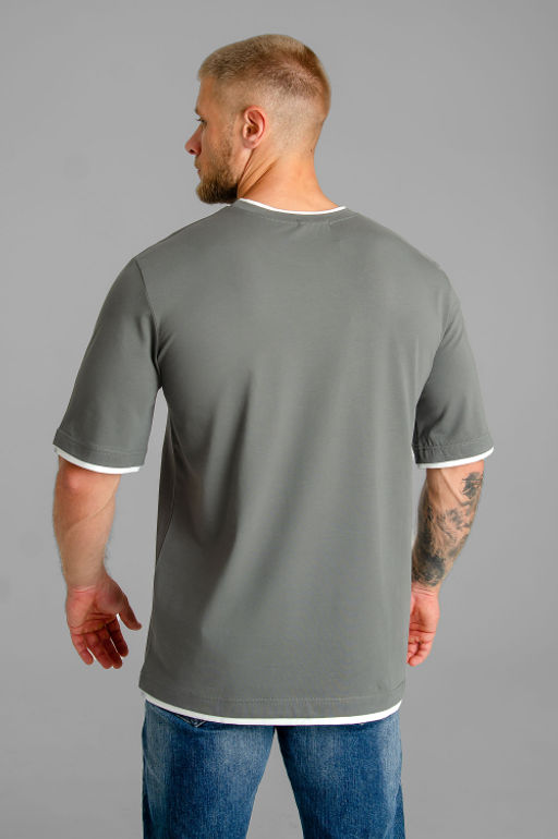 Арт. 67115/5 Футболка мужская 48-56 (5 шт) Цвет:серо-зеленый - Идеал фото 14