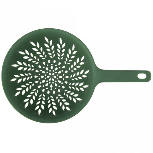 Дуршлаг пластмассовый Фестиваль д20,7см h8,8см, с ручкой 11,5см, матовый пластик, цвет - зеленый (Китай) - Домашняя Мода фото 3