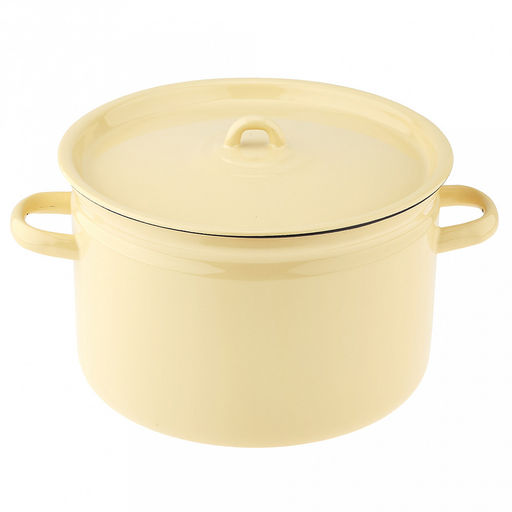 Земляника лесная Кастрюля эмалированная 7л, форма цилиндрическая, металлическая крышка, металлические ручки (Россия) - Домашняя мода фото 3